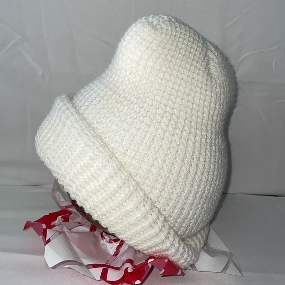 Beanie Waffle Knit Fold Up Winter Thick Head Warmer Skull Cap Pull On Hat Warm - Picture 4 of 5